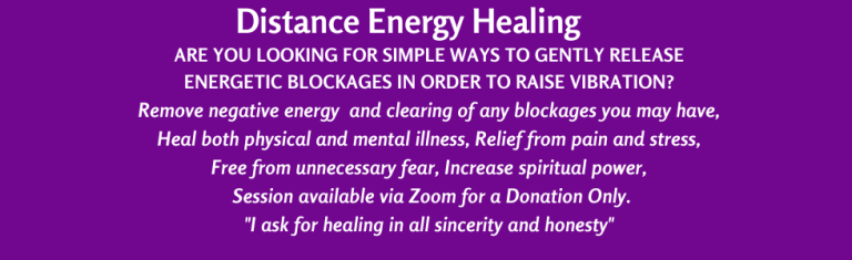 Distance Energy Healing via Zoom